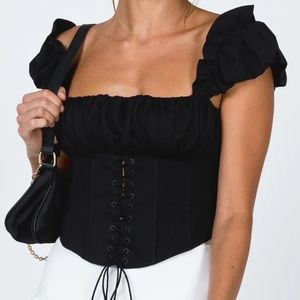 Black corset top